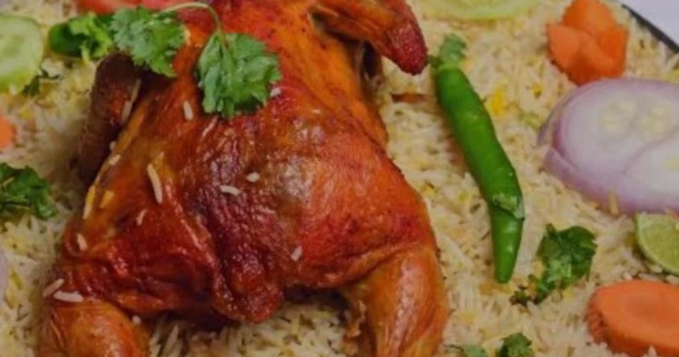 Grand Arabia Alathur grilled chicken with rice