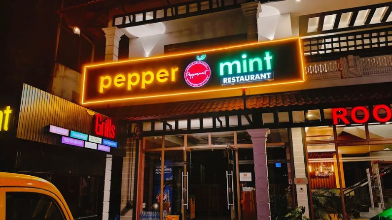 restuarent in idukki featuring the modern dining ambience of Pepper Mint Restaurant