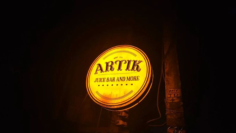 Front view of ARTIK, a modern café-style eatery among restaurants in omassery